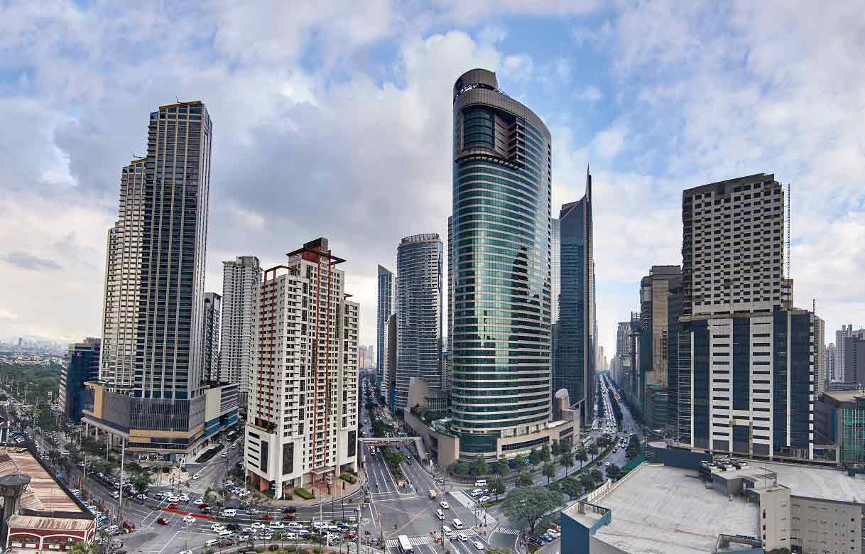 Philippines modern tall building sky view